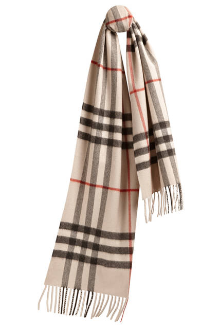 Burberry|バーバリー The-Classic-Cashmere-Scarf-in-Check-Stone