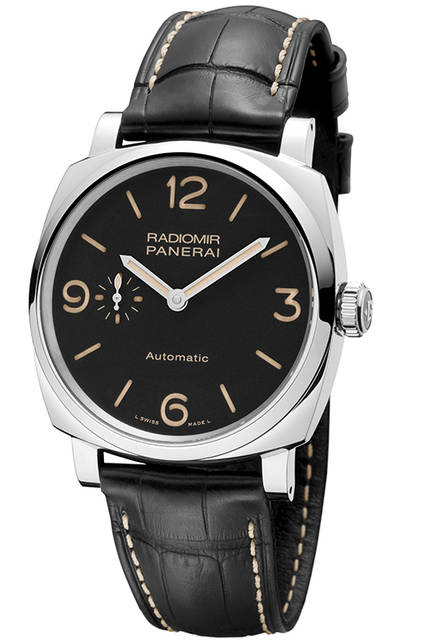 PANERAI|パネライ ラジオミール スリーデイズ アッチャイオ 42mm <strong>ラジオミール 1940 スリーデイズ オートマティック アッチャイオ−42mm</strong><br />ケース|ステンレススチール<br />直径|42mm<br />ムーブメント|自動巻き(Cal.P.4000)<br />振動数|2万8800振動/時<br />パワーリザーブ|約72時間<br />防水|10気圧<br />機能|秒針ゼロリセット機構