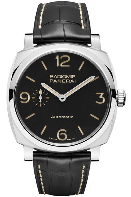 PANERAI|パネライ ラジオミール スリーデイズ アッチャイオ 42mm <strong>ラジオミール 1940 スリーデイズ オートマティック アッチャイオ−42mm</strong><br />ケース|ステンレススチール<br />直径|42mm<br />ムーブメント|自動巻き(Cal.P.4000)<br />振動数|2万8800振動/時<br />パワーリザーブ|約72時間<br />防水|10気圧<br />機能|秒針ゼロリセット機構