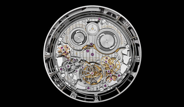 <strong>Reference 57260</strong><br />ケース｜18Kホワイトゴールド<br />直径｜98mm<br />厚さ｜50.55mm<br />ムーブメント｜手巻き（Cal.3750）<br />振動数｜1万8000振動／時<br />パワーリザーブ｜約60時間<br />機能｜レギュレータータイプの時・分・秒表示。球体ヒゲゼンマイを備えたアーミラリ天球儀トゥールビヨン・レギュレーター。3軸トゥールビヨン。12時間式の第２時間帯表示（時・分）。世界24都市のワールドタイム表示。12時間式ワールドタイムの昼夜表示。グレゴリオ暦永久カレンダー。グレゴリオ暦曜日表示。グレゴリオ暦月表示。グレゴリオ暦レトログラード日付表示。閏年表示。曜日番号の表示（ISO8601カレンダー）。その年における週番号表示（ISO8601カレンダー）。19年周期のユダヤ暦カレンダー。ヘブライ語曜日名。ヘブライ語月名。ヘブライ語日付表示。ヘブライ語セキュラーカレンダー。ヘブライ語世紀、10年、年表示。ユダヤ暦年の月数表示（12カ月または13カ月）。19年周期のゴールデンナンバー表示。太陽針による季節、春分・秋分、夏至・冬至、12星座表示。天文表示（オーナーの居住地で調整）。恒星時。恒星分。日出時刻表示（オーナーの居住地で調整）。日入時刻表示（オーナーの居住地で調整）。均時差。昼の長さ（オーナーの居住地で調整）。夜の長さ（オーナーの居住地で調整）。月相・月齢表示（1027年調整不要）。ヨム・キプール（ユダヤ教の贖罪の日）日付表示。レトログラード1/5秒クロノグラフ（コラムホイール1個）。レトログラード1/5秒スプリットセコンド・クロノグラフ（コラムホイール１個）。12時間積算計（コラムホイール１個）。60分積算計。シングルゴング＆ハンマーストライキング・アラーム。アラーム・ストライキング／サイレンス切り替え表示。ノーマルアラーム／カリヨン・ストライキング・アラーム選択表示。カリヨン・ストライキング機能と連結したアラーム機能。グラン・ソヌリ／プチ・ソヌリの選択が可能なアラームストライキング機能。アラーム・パワーリザーブ表示。5個のチャイムと5個のハンマーによるカリヨン・ウエストミンスターチャイム。グラン・ソヌリ・パッシングストライク。プチ・ソヌリ・パッシングストライク。ミニット・リピーター。ナイトサイレンス機能。完全に巻き上げられた状態で香箱を外すシステム。グラン・ソヌリ／プチ・ソヌリ・モード表示。サイレント／ストライキング／ナイト・モード表示。時間輪列用パワーリザーブ表示。ストライキング輪列用パワーリザーブ表示。巻き上げリューズポジション表示。ストライキングロック表示。二重香箱用巻き上げシステム。2位置・2方向の針合わせシステム。アラーム機能用埋め込み式巻き上げリューズ<br />限定数｜1本（アトリエ・キャビノティエによるオーダーメイド）<br />価格｜非公開<br />