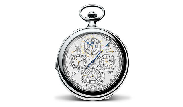 <strong>Reference 57260</strong><br />ケース｜18Kホワイトゴールド<br />直径｜98mm<br />厚さ｜50.55mm<br />ムーブメント｜手巻き（Cal.3750）<br />振動数｜1万8000振動／時<br />パワーリザーブ｜約60時間<br />機能｜レギュレータータイプの時・分・秒表示。球体ヒゲゼンマイを備えたアーミラリ天球儀トゥールビヨン・レギュレーター。3軸トゥールビヨン。12時間式の第２時間帯表示（時・分）。世界24都市のワールドタイム表示。12時間式ワールドタイムの昼夜表示。グレゴリオ暦永久カレンダー。グレゴリオ暦曜日表示。グレゴリオ暦月表示。グレゴリオ暦レトログラード日付表示。閏年表示。曜日番号の表示（ISO8601カレンダー）。その年における週番号表示（ISO8601カレンダー）。19年周期のユダヤ暦カレンダー。ヘブライ語曜日名。ヘブライ語月名。ヘブライ語日付表示。ヘブライ語セキュラーカレンダー。ヘブライ語世紀、10年、年表示。ユダヤ暦年の月数表示（12カ月または13カ月）。19年周期のゴールデンナンバー表示。太陽針による季節、春分・秋分、夏至・冬至、12星座表示。天文表示（オーナーの居住地で調整）。恒星時。恒星分。日出時刻表示（オーナーの居住地で調整）。日入時刻表示（オーナーの居住地で調整）。均時差。昼の長さ（オーナーの居住地で調整）。夜の長さ（オーナーの居住地で調整）。月相・月齢表示（1027年調整不要）。ヨム・キプール（ユダヤ教の贖罪の日）日付表示。レトログラード1/5秒クロノグラフ（コラムホイール1個）。レトログラード1/5秒スプリットセコンド・クロノグラフ（コラムホイール１個）。12時間積算計（コラムホイール１個）。60分積算計。シングルゴング＆ハンマーストライキング・アラーム。アラーム・ストライキング／サイレンス切り替え表示。ノーマルアラーム／カリヨン・ストライキング・アラーム選択表示。カリヨン・ストライキング機能と連結したアラーム機能。グラン・ソヌリ／プチ・ソヌリの選択が可能なアラームストライキング機能。アラーム・パワーリザーブ表示。5個のチャイムと5個のハンマーによるカリヨン・ウエストミンスターチャイム。グラン・ソヌリ・パッシングストライク。プチ・ソヌリ・パッシングストライク。ミニット・リピーター。ナイトサイレンス機能。完全に巻き上げられた状態で香箱を外すシステム。グラン・ソヌリ／プチ・ソヌリ・モード表示。サイレント／ストライキング／ナイト・モード表示。時間輪列用パワーリザーブ表示。ストライキング輪列用パワーリザーブ表示。巻き上げリューズポジション表示。ストライキングロック表示。二重香箱用巻き上げシステム。2位置・2方向の針合わせシステム。アラーム機能用埋め込み式巻き上げリューズ<br />限定数｜1本（アトリエ・キャビノティエによるオーダーメイド）<br />価格｜非公開<br />