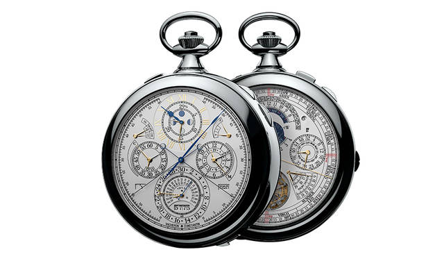 <strong>Reference 57260</strong><br />ケース｜18Kホワイトゴールド<br />直径｜98mm<br />厚さ｜50.55mm<br />ムーブメント｜手巻き（Cal.3750）<br />振動数｜1万8000振動／時<br />パワーリザーブ｜約60時間<br />機能｜レギュレータータイプの時・分・秒表示。球体ヒゲゼンマイを備えたアーミラリ天球儀トゥールビヨン・レギュレーター。3軸トゥールビヨン。12時間式の第２時間帯表示（時・分）。世界24都市のワールドタイム表示。12時間式ワールドタイムの昼夜表示。グレゴリオ暦永久カレンダー。グレゴリオ暦曜日表示。グレゴリオ暦月表示。グレゴリオ暦レトログラード日付表示。閏年表示。曜日番号の表示（ISO8601カレンダー）。その年における週番号表示（ISO8601カレンダー）。19年周期のユダヤ暦カレンダー。ヘブライ語曜日名。ヘブライ語月名。ヘブライ語日付表示。ヘブライ語セキュラーカレンダー。ヘブライ語世紀、10年、年表示。ユダヤ暦年の月数表示（12カ月または13カ月）。19年周期のゴールデンナンバー表示。太陽針による季節、春分・秋分、夏至・冬至、12星座表示。天文表示（オーナーの居住地で調整）。恒星時。恒星分。日出時刻表示（オーナーの居住地で調整）。日入時刻表示（オーナーの居住地で調整）。均時差。昼の長さ（オーナーの居住地で調整）。夜の長さ（オーナーの居住地で調整）。月相・月齢表示（1027年調整不要）。ヨム・キプール（ユダヤ教の贖罪の日）日付表示。レトログラード1/5秒クロノグラフ（コラムホイール1個）。レトログラード1/5秒スプリットセコンド・クロノグラフ（コラムホイール１個）。12時間積算計（コラムホイール１個）。60分積算計。シングルゴング＆ハンマーストライキング・アラーム。アラーム・ストライキング／サイレンス切り替え表示。ノーマルアラーム／カリヨン・ストライキング・アラーム選択表示。カリヨン・ストライキング機能と連結したアラーム機能。グラン・ソヌリ／プチ・ソヌリの選択が可能なアラームストライキング機能。アラーム・パワーリザーブ表示。5個のチャイムと5個のハンマーによるカリヨン・ウエストミンスターチャイム。グラン・ソヌリ・パッシングストライク。プチ・ソヌリ・パッシングストライク。ミニット・リピーター。ナイトサイレンス機能。完全に巻き上げられた状態で香箱を外すシステム。グラン・ソヌリ／プチ・ソヌリ・モード表示。サイレント／ストライキング／ナイト・モード表示。時間輪列用パワーリザーブ表示。ストライキング輪列用パワーリザーブ表示。巻き上げリューズポジション表示。ストライキングロック表示。二重香箱用巻き上げシステム。2位置・2方向の針合わせシステム。アラーム機能用埋め込み式巻き上げリューズ<br />限定数｜1本（アトリエ・キャビノティエによるオーダーメイド）<br />価格｜非公開<br />