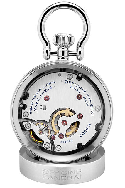 PANERAI PAM00641 TABLE CLOCK|パネライ テーブルクロック <strong>テーブルクロック</strong><br />ケース|ステンレススチール<br />直径|65mm<br />ムーブメント|手巻き(Cal.P.5000)<br />振動数|2万1600振動/時<br />パワーリザーブ|約192時間<br />発売中