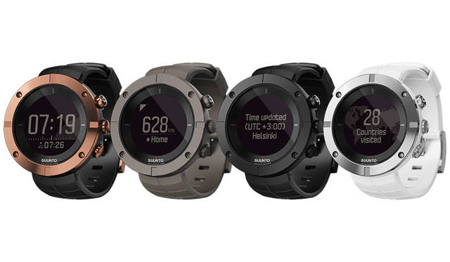 <strong>SUUNTO｜スント</strong><br />ワールドトラベラーズウォッチ「SUUNTO KAILASH（スント カイラッシュ）」　左から、COPPER、SLATE、CARBON、SILVER