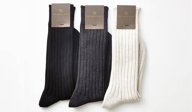 <strong>LAKOTA｜ラコタ</strong><br />「ラコタハウス×グレンクライド」ソックス　コットン カジュアル リブ ソックス（LHK-003 / BLACK、GREY、OATMEAL）各3780円