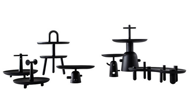 「Réaction Poétique（レアクシオン・ポエティック）」　デザイン：Jaime Hayon（ハイメ・アジョン）　センターピース4種 各7万7760円、トレイ9万7200円、ローテーブル2種 各18万3600円～