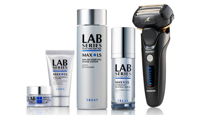 <strong>LAB SERIES｜ラボ シリーズ</strong><br />ラボ 　シリーズ×パナソニック ラムダッシュ特別コラボ企画「マックス LS シェーブケアセット」4万1040円（2015年10月30日（金）日本限定・数量限定発売）