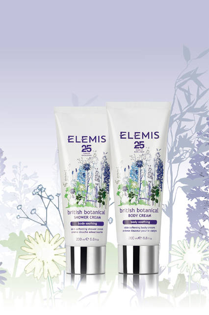 <strong>Elemis｜エレミス</strong><br />ブリティッシュボタニカル シャワークリーム 7020円［200ml］、ブリティッシュボタニカル ボディクリーム7320円［200ml］