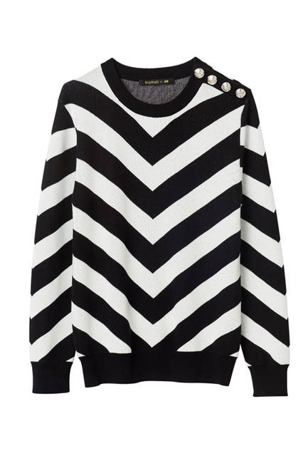 <strong>H&M｜エイチ・アンド・エム</strong><br />「BALMAIN × H&M」メンズコレクション　ニット6490円