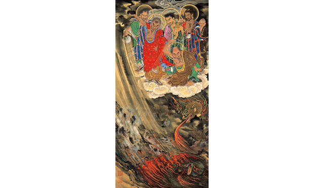 狩野一信 「五百羅漢図」第 22 幅 六道 地獄 江戸時代末期 所蔵:増上寺、東京