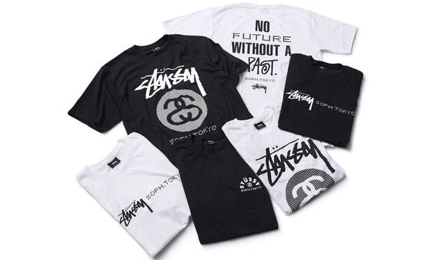 <strong>ESTNATION｜エストネーション</strong><br />SOPH. POP-UP STORE at ESTNATION Roppongi Hills　「STÜSSY×SOPHNET. Future Past Tee」（COTTON PLATING STITCH・S～XL）7020円、「STÜSSY× SOPHNET. SOPH.TOKYO Tee」7020円、「STÜSSY×SOPHNET. Stock Link Tee」7020円