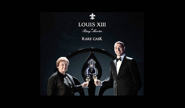 先代のセラーマスター、ピエレット・トリシェ氏と「ルイ13世 レア・カスク42.6」の発表会で