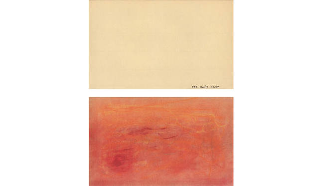 オノ・ヨーコ「見えない花」より「ある朝早く」1952年、インク・パステル/紙、個人蔵　©YOKO ONO 2015