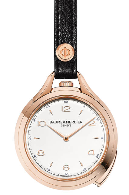 <strong>クリフトン 1830<br />ファイブミニッツリピーター<br />ポケットウォッチ</strong><br />ケース｜レッドゴールド<br />直径｜50mm<br />厚さ｜14.4mm<br />ムーブメント｜手巻き<br />振動数｜1万8000振動／時<br />防水｜50ｍ<br />ストラップ｜カーフストラップ<br />限定数｜30本<br />価格｜599万5000円<br />