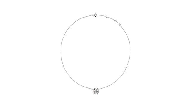 <strong>ローズ デ ヴァン</strong><br />ネックレス（表）<br /><br />ホワイトゴールド×マザー オブ パール×ダイヤモンド<br />価格｜22万1400円