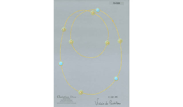 ローズ デ ヴァン ロングネックレスのデザイン画