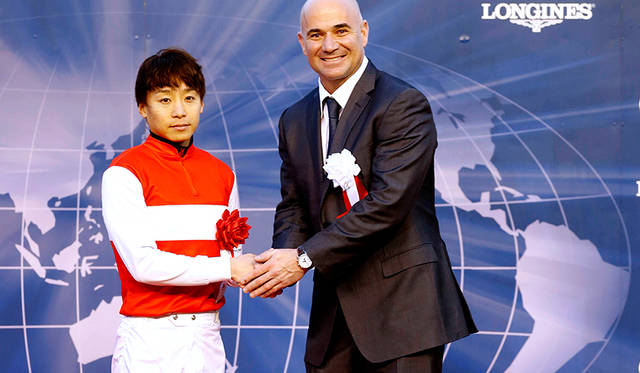 池添謙一騎手とアンドレ・アガシ氏