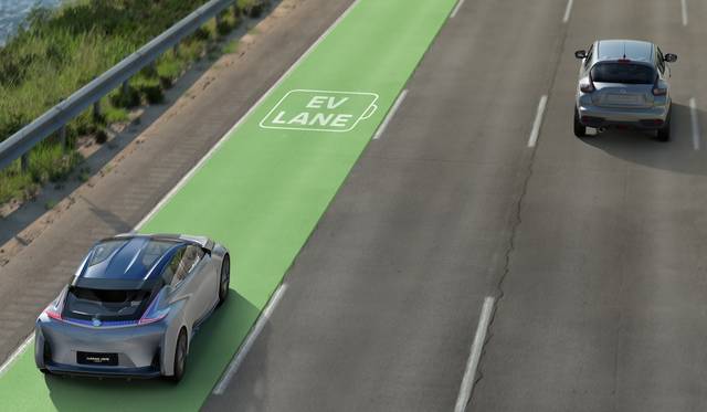 走行しながら充電可能なEVレーン構想