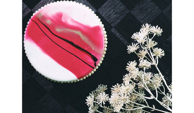 2018年新作のムースケーキ「ミラージュ」6500円（税別）