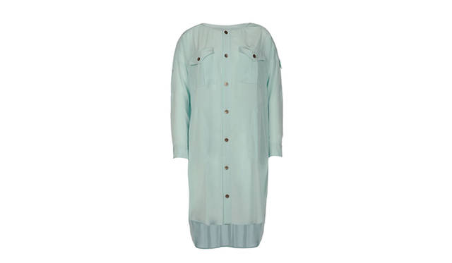 <strong>yoox.comでドメスティックブランドにフォーカス！</strong>　2012 S/S コレクションのテーマでもあるシャーベットカラーが美しいミントグリーンのG.V.G.V.のシャツワンピース