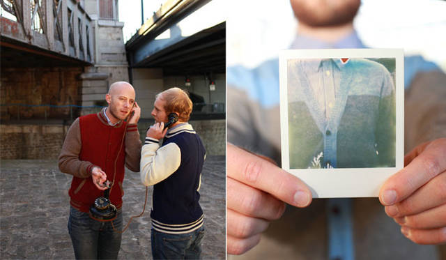 <strong>MONSIEUR LACENAIRE｜ムッシュー・ラスネール</strong>　2012-13年秋冬コレクション　左／ジャケット「Teddy」3万6750円、右／カーディガン2万2050円