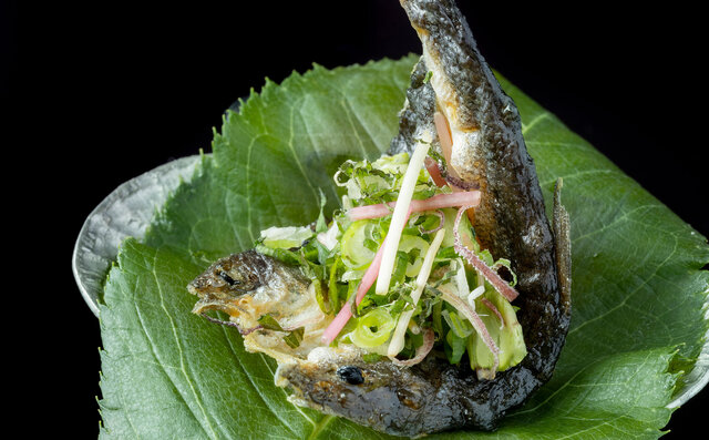 「日本料理 嘉助」ウグイ南蛮 「日本料理 嘉助」ウグイ南蛮