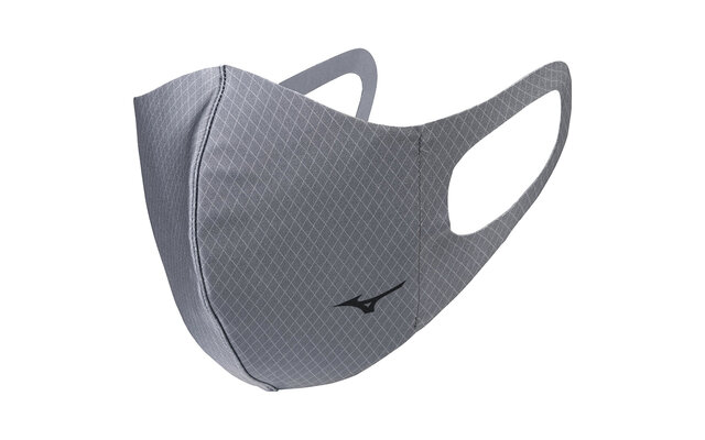 ミズノ　マウスカバー 格子柄（チャコール）