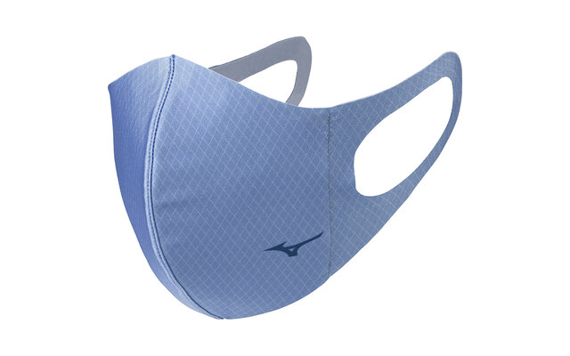 ミズノ　マウスカバー 格子柄（ブルー）