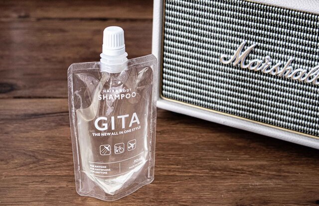 頭から身体まで洗える！　どこへでも持ち運べる新スタイルの全身用シャンプー｜GITA