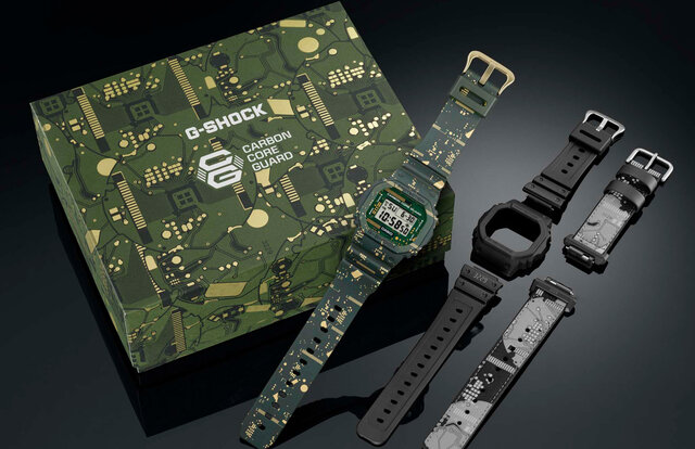 Gショック初、バンドとベゼル両方を付け替えできる「DWE-5600CC-3JR」｜G-SHOCK