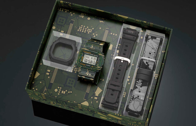 Gショック初、バンドとベゼル両方を付け替えできる「DWE-5600CC-3JR」｜G-SHOCK