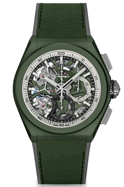 都会的なデザインにカーキグリーンを合わせた新作「デファイ エル・プリメロ21 アーバン ジャングル」｜ZENITH