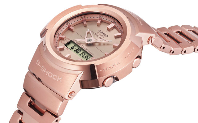 メタルインゴットをイメージしたローズゴールドカラーの新作｜G-SHOCK