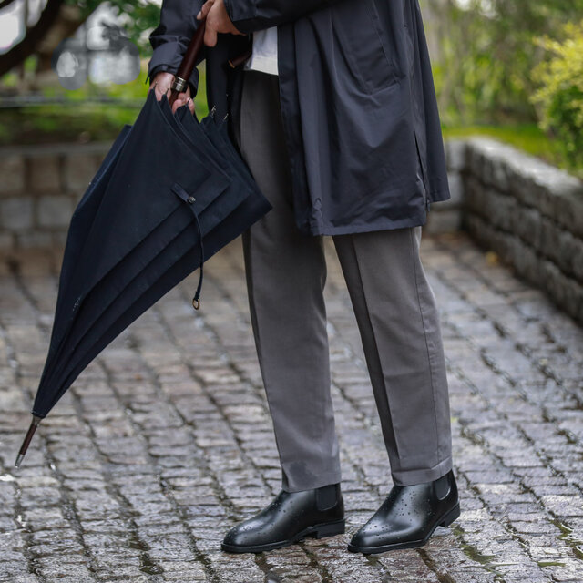 オンオフ兼用。サイドゴアタイプのレインシューズ「防水 誠十郎」｜SANYO YAMACHO