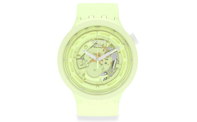 新素材・バイオセラミックスを用いた、フレッシュライムカラーの「C-LIME」｜swatch