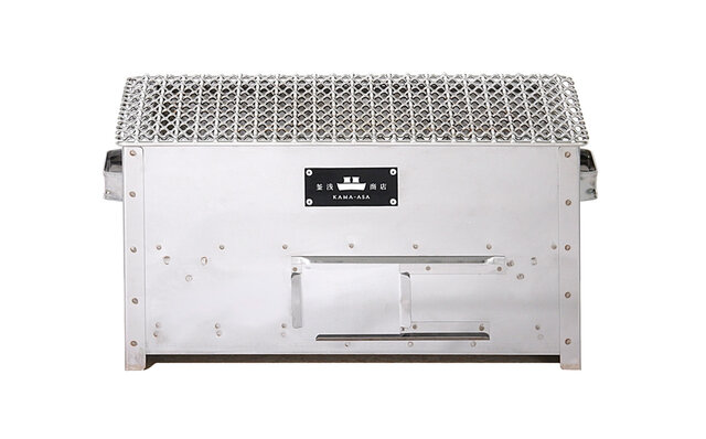 本格的な炭火焼を自宅で簡単に楽しめる炭用のオリジナル焼き台が新登場｜ 釜浅商店 