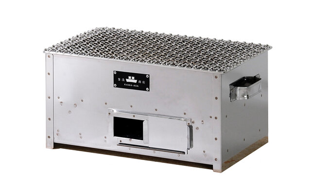 本格的な炭火焼を自宅で簡単に楽しめる炭用のオリジナル焼き台が新登場｜ 釜浅商店 