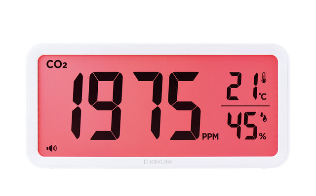 忘れがちな換気のタイミングをお知らせする二酸化炭素濃度の測定器｜KINGJIM
