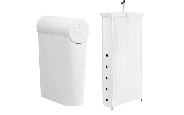 洗濯物を吊るして乾燥。電気代は一般的な乾燥機の1/2以下の「コンパクト衣類乾燥機」｜±0