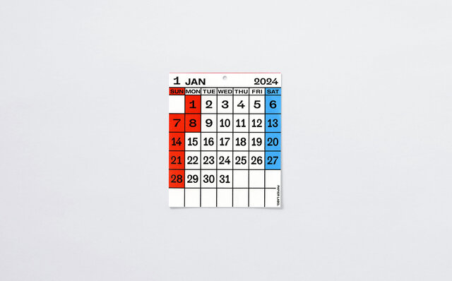 日々を積み重ねていくお供に。視認性と遊び心を兼備した定番カレンダー｜PAPIER LABO.