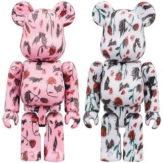 BE@RBRICK KIDILL × ERI WAKIYAMA BAT & ROSE Pink/White 100％ & 400％｜MEDICOM TOY