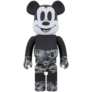 BE@RBRICK BAPE®️ MICKEY MOUSE MONOTONE Ver. 100% & 400% / 1000%｜MEDICOM TOY