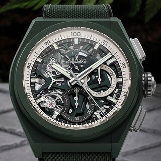 都会的なデザインにカーキグリーンを合わせた新作「デファイ エル・プリメロ 21 アーバン ジャングル」｜ZENITH