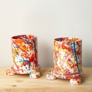 独特の釉薬使いとポストモダンを彷彿させるフォルム。特別なプランターが完成 ｜Echo Park Pottery 