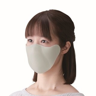 顔に直接貼り付けられる、耳が痛くならない「ひもなしマスク」｜KING JIM 