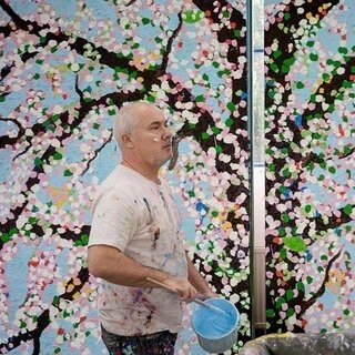 “桜”を描いた最新作を公開。ダミアン・ハースト個展がパリで開催|ART