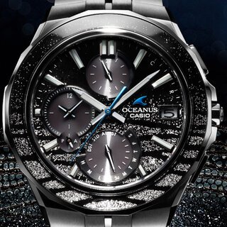 プラチナ粉の蒔絵で水のきらめきを表現したオシアナス限定モデル|CASIO