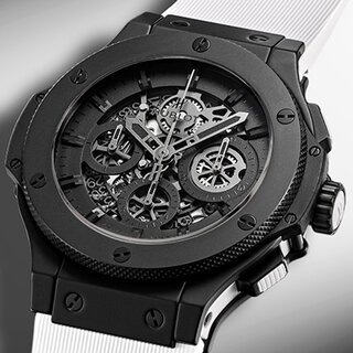 ウブロ得意のシックなモノトーン演出。77本のみという希少性も魅力!|HUBLOT