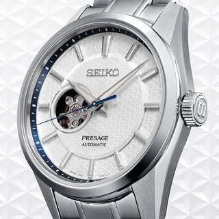新開発オープンハート機構を搭載。<セイコー プレザージュ>2022年新作「Sharp Edged Series」|SEIKO