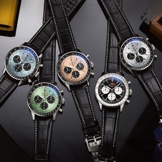 2022年「ナビタイマー」が豊富なサイズと大胆なカラー展開で大幅刷新|BREITLING